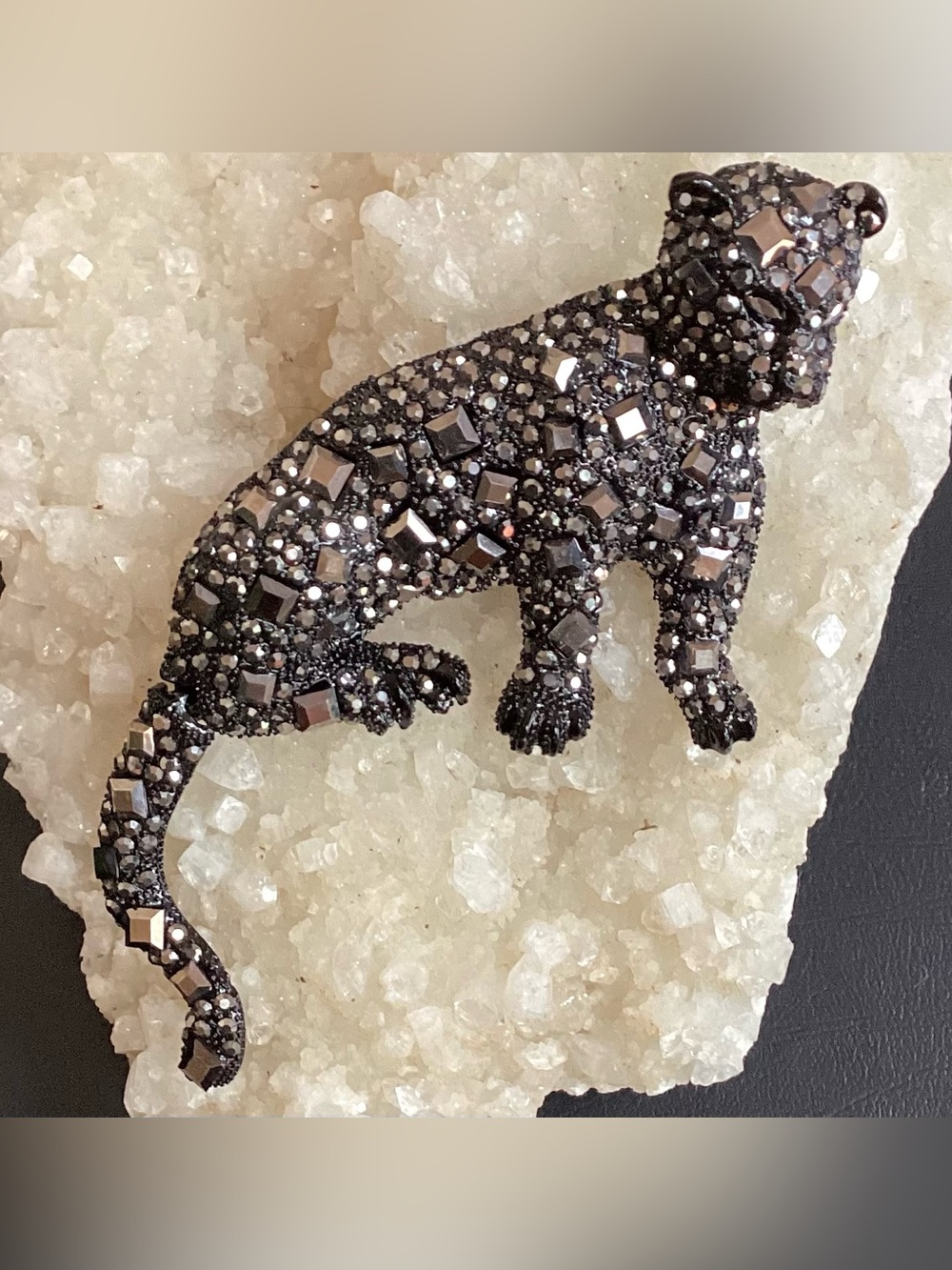 Black Panther Jeweled Brooch